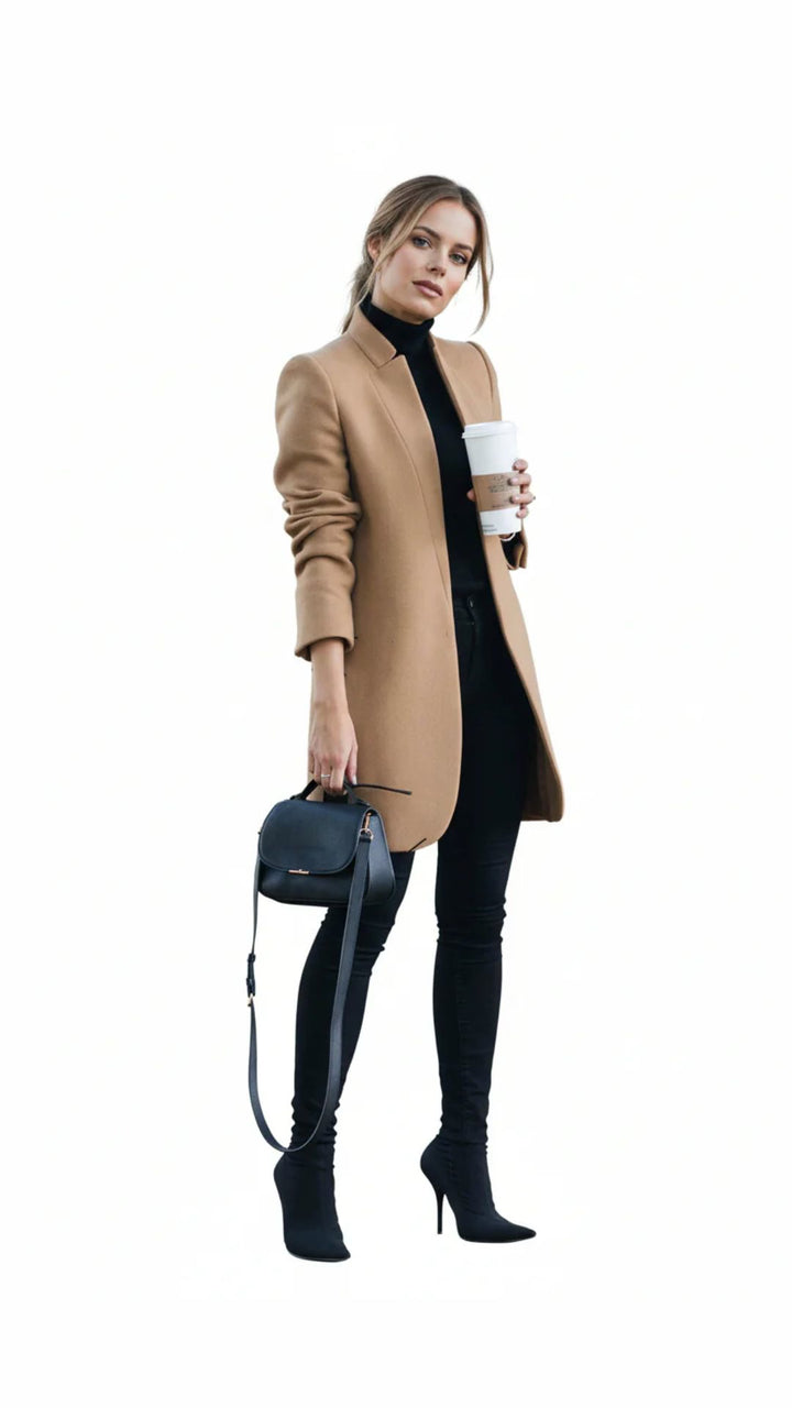 modern women wool blazer coat casual elegant outfit