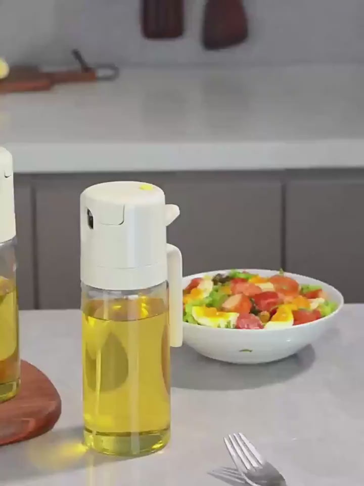 550ml cooking oil dispenser bottle with auto open and close lid for cleaner one hand pouring and less countertop kitchen mess