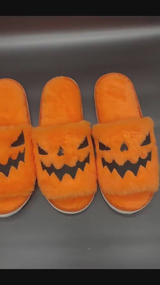 Warm &amp; Cozy Halloween Slippers Women – Indoor Plush Rabbit Fur