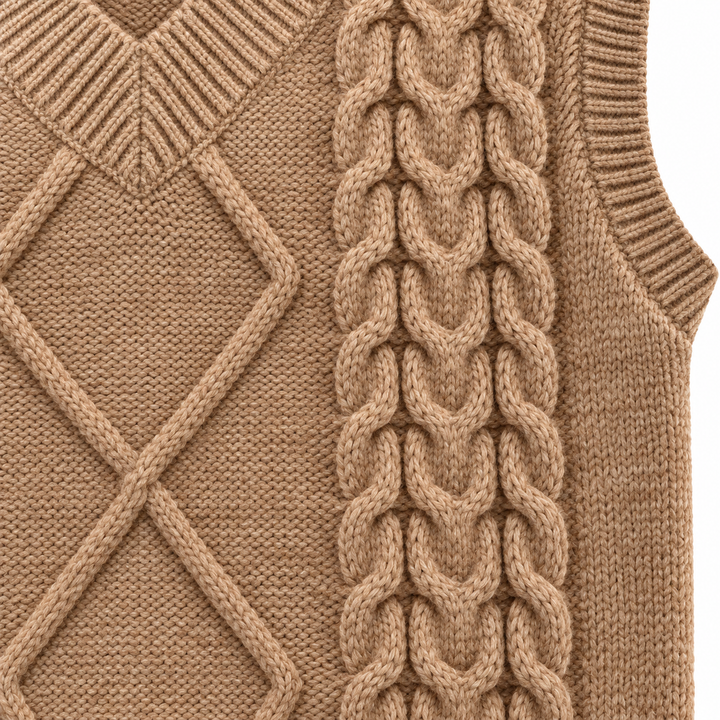 Close-up of the Khaki vest&