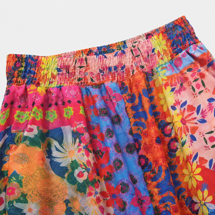 Bohemian vacation pants for women shown with a belt detail and artistic retro styling with verified sizes from S through 5XL.